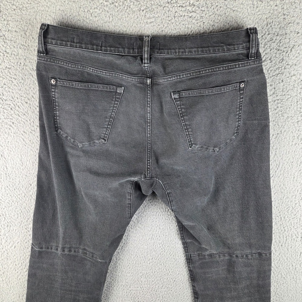 Proof Huckberry Jeans Mens 33x32 Black Denim Mid Rise Straight Leg Grunge - Picture 16 of 16